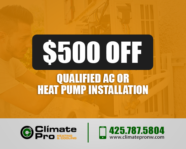 $500 OFF ON QUALIFIED AC OR HEAT PUMP INSTALLATION